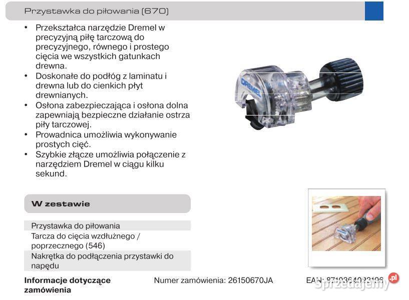 Dremel przystawki akcesoria przystawka do Ostrowiec Świętokrzyski