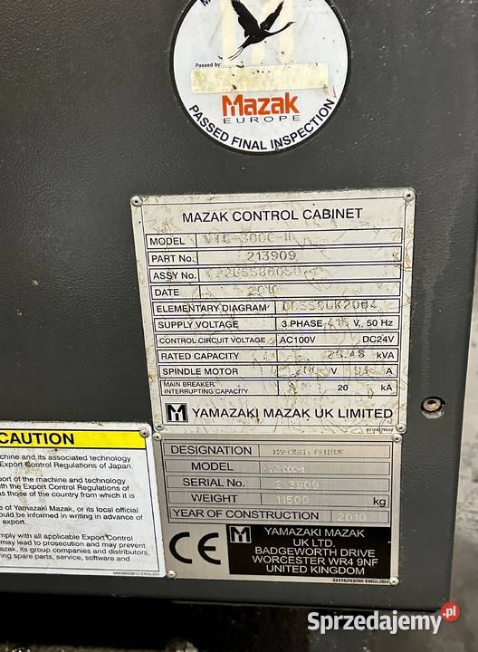 MAZAK VTC 300CII Radom sprzedam