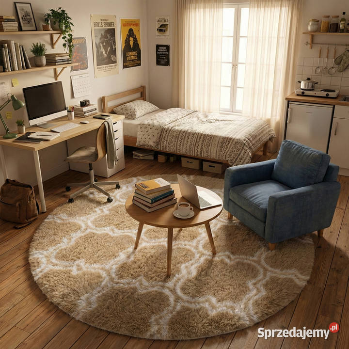 Dywan okrągły do salonu shaggy DECOR Opole sprzedam