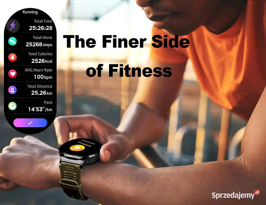 SmartWatch Inteligentny V69 185 calowy okrągły