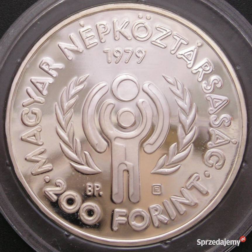 Węgry 200 forint 1979 SREBRO stan menniczy Łódź sprzedam
