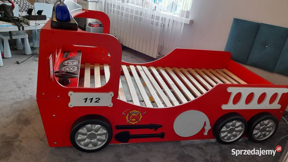 Łóżko dziecięce wóz strażacki Poraj