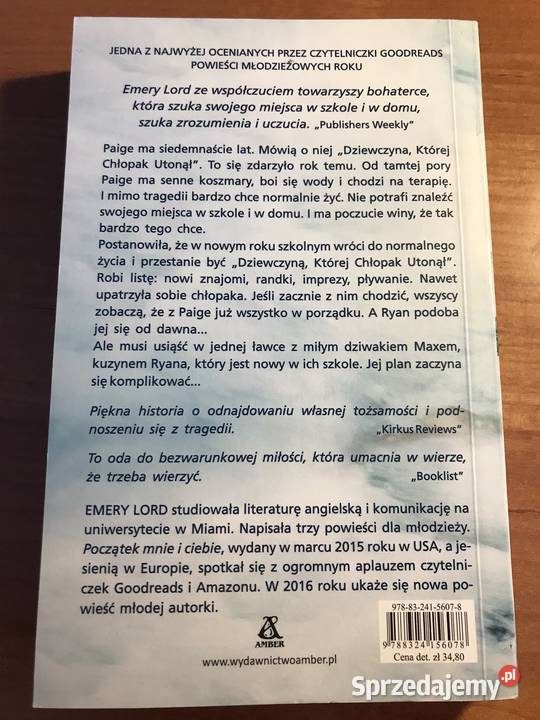 Książka Emery Lord Początek mnie i miękka Proza i poezja