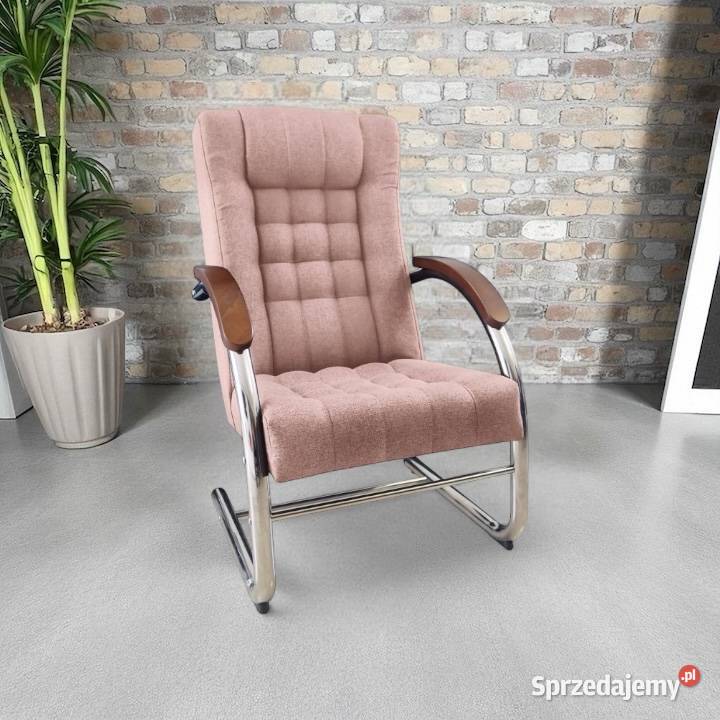 Fotel finka pikowany na metalowym stelażu różne Tarchały Małe