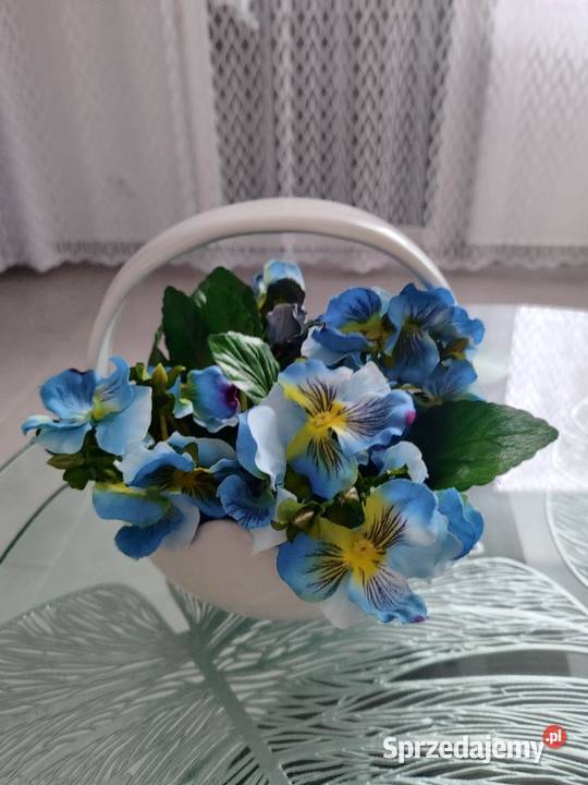 Koszyk porcelanowy bialy Dębica