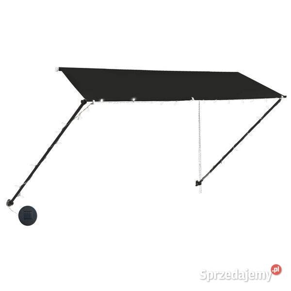 vidaXL Markiza zwijana z LED 350 x 150 mazowieckie Warszawa