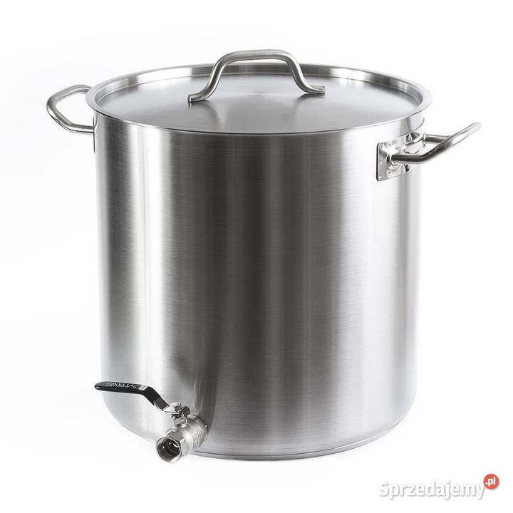 Garnek 50L do zacierania piwa z kranem zawór 34 Nysa