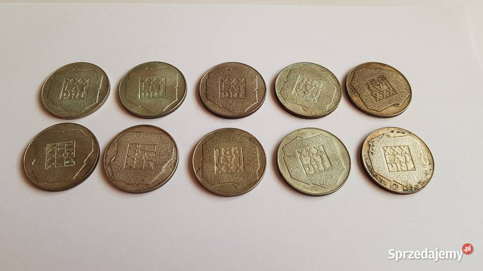 10x 200 XXXlecia PRL 1974 mapka Ag srebro 625 Dąbrowa Górnicza