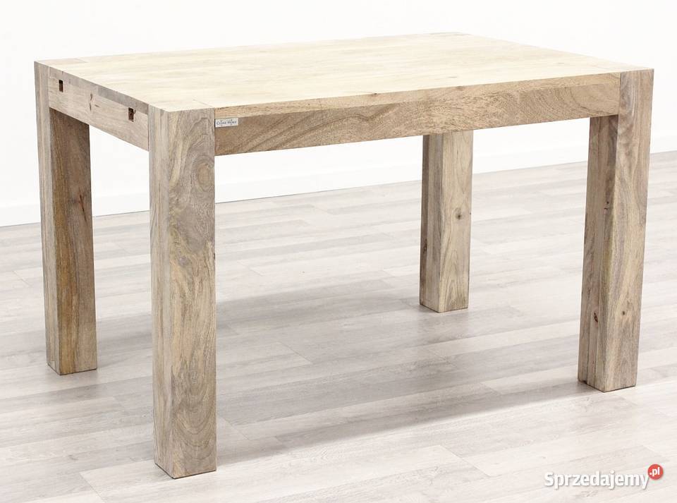 Jasny drewniany rozkładany stół 120x80 78cm lubelskie