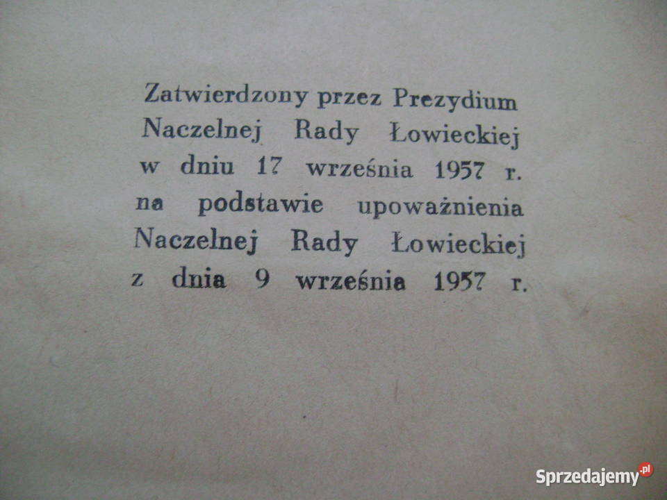 Starocie z PRL Myślistwo Regulamin Polowań z