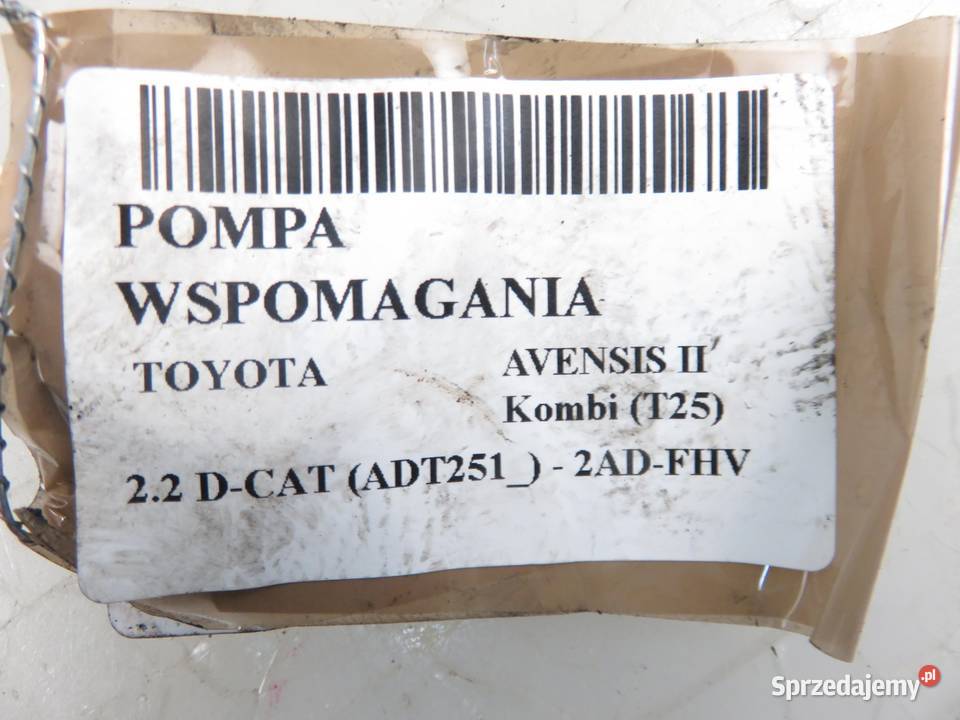 POMPA WSPOMAGANIA TOYOTA AVENSIS II T25 22 DCAT małopolskie