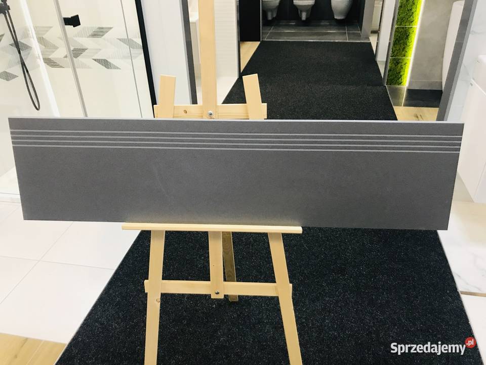 Płytka schodowa szare beton 120 Design gres Dom i Ogród