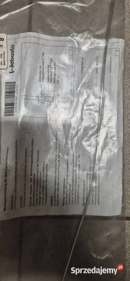 Nowa oryginał Webasto igła ujście paliwa proste dostawcze Gniewkowo