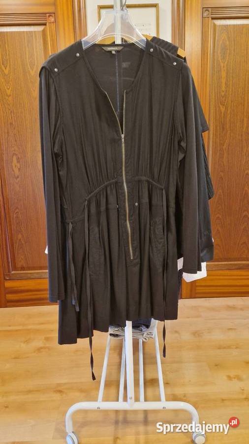 Damska czarna TUNIKA Sandwich 42 zamek Odzież damska Lublin