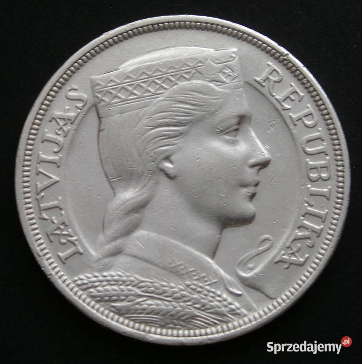 Łotwa 5 lati 1931 srebro moneta