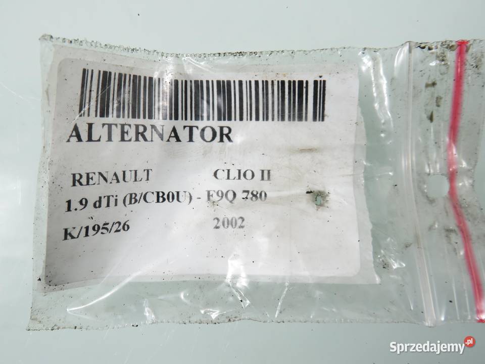 ALTERNATOR RENAULT CLIO II 19 dTi 7700430183 osobowe Układ elektryczny silnika