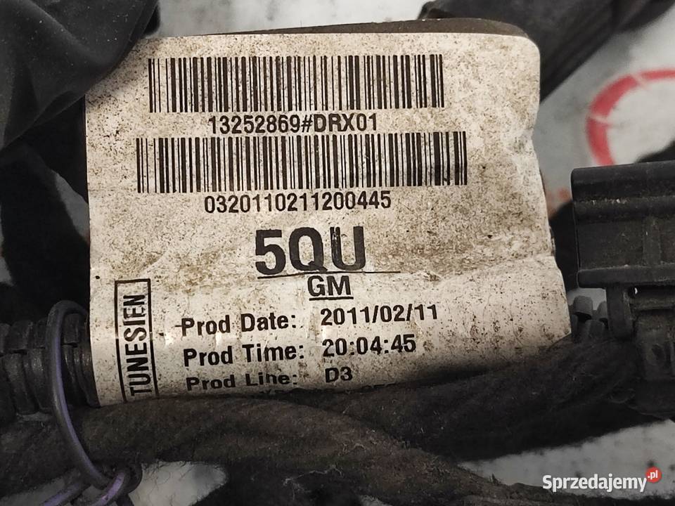 OPEL MERIVA B 11r wiązka PDC tył 13252869 osobowe świętokrzyskie sprzedam