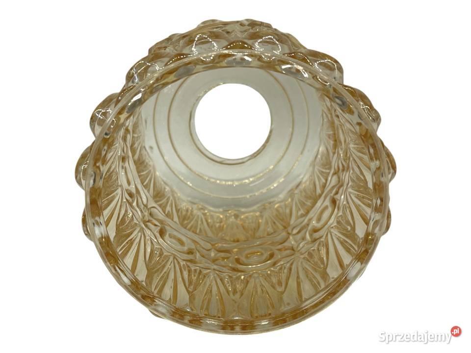 Klosz do lampy miodowy szklany PRL