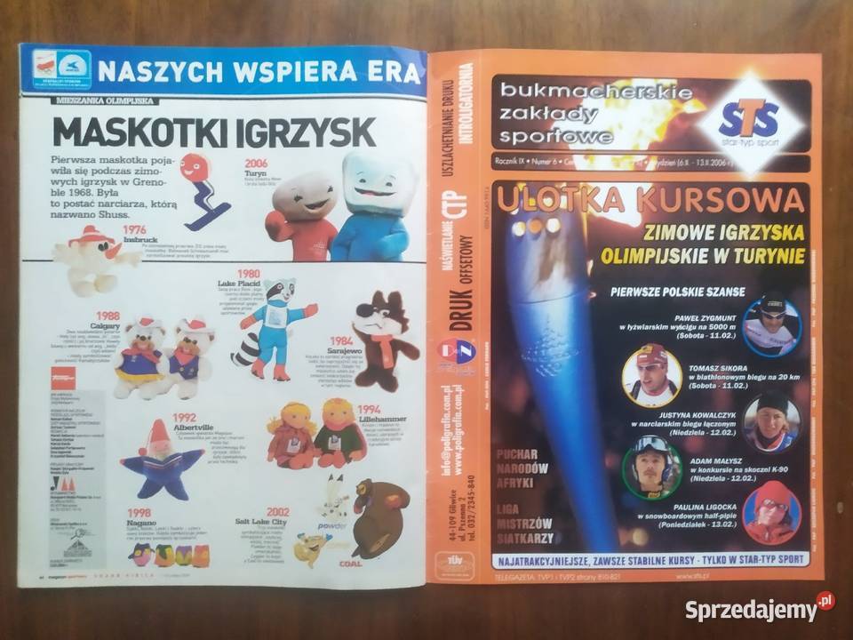 Skarb kibica igrzyska olimpijskie Turyn 2006 Czasopisma łódzkie Łódź