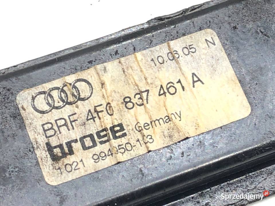 PODNOŚNIK SZYBY LEWY PRZÓD AUDI A6 C6 4F0837461A osobowe