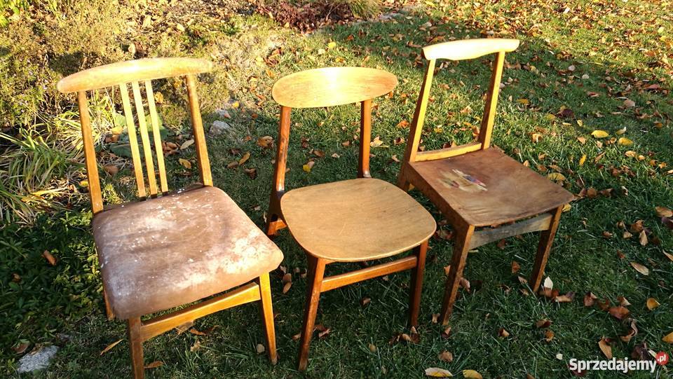 Unikatowe Krzesła Prl Hałas Zieliński Stolarskie Stoły, krzesła, biurka dolnośląskie Wrocław