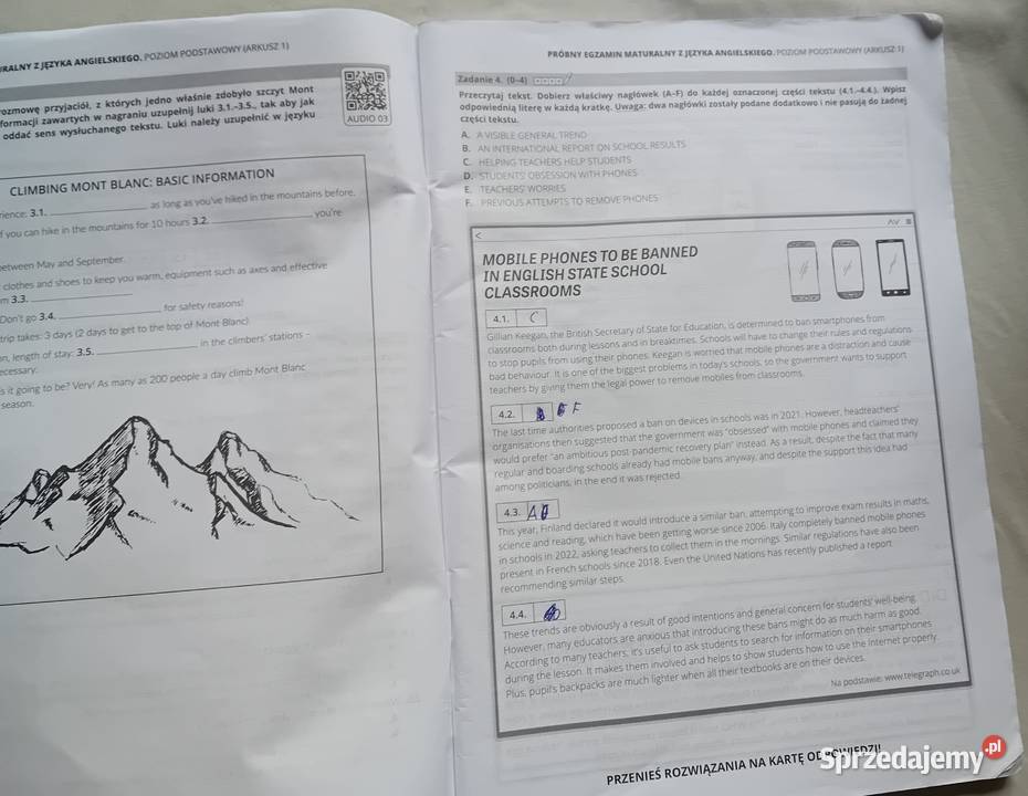 Joanna SobierskaPaczesny Matura 2025 Arkusze do Koźminek