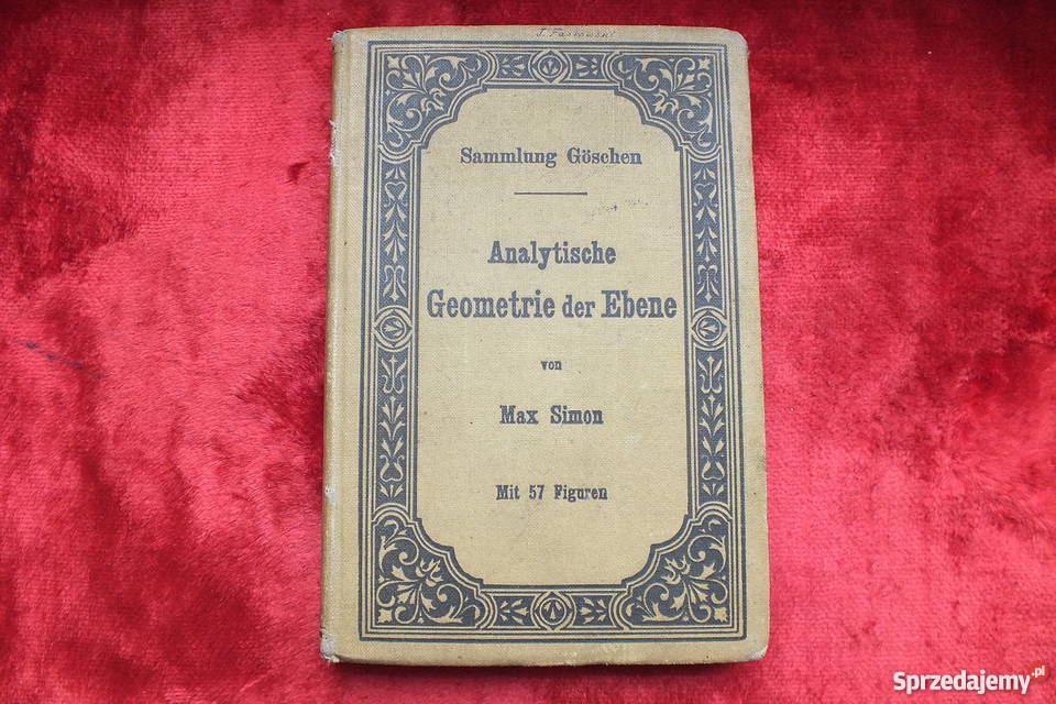 Stara niemiecka książka matematyka wydana w 1906 Żary