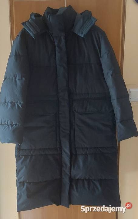 Czarny zimowy płaszcz rozmiar M Ostróda