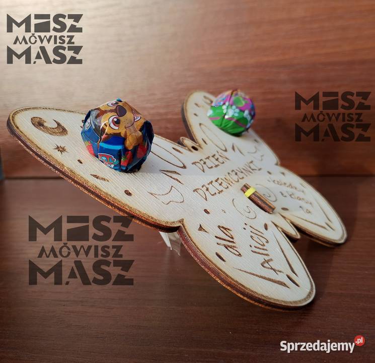 Motylek z lizakami na dzień dziewczynki plus wielkopolskie Racot sprzedam