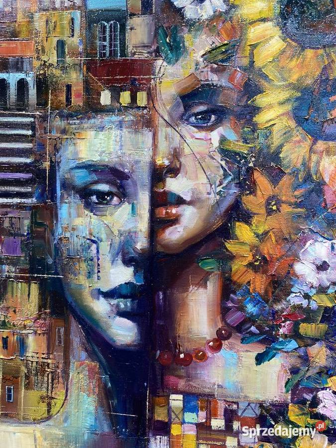 Pitsko Giennadij Dwa oblicza 80x70 obraz olejny Rumia