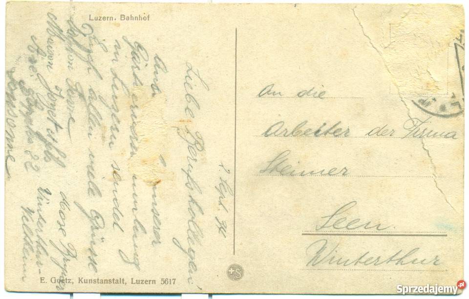 Luzern Bahnhof opis Pocztówki i karty telefoniczne wielkopolskie Ostrów Wielkopolski