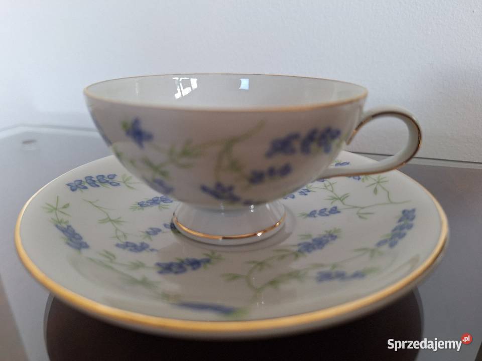 Zeh Scherzer Bavaria porcelana duo filiżanka i Porcelana i szkło