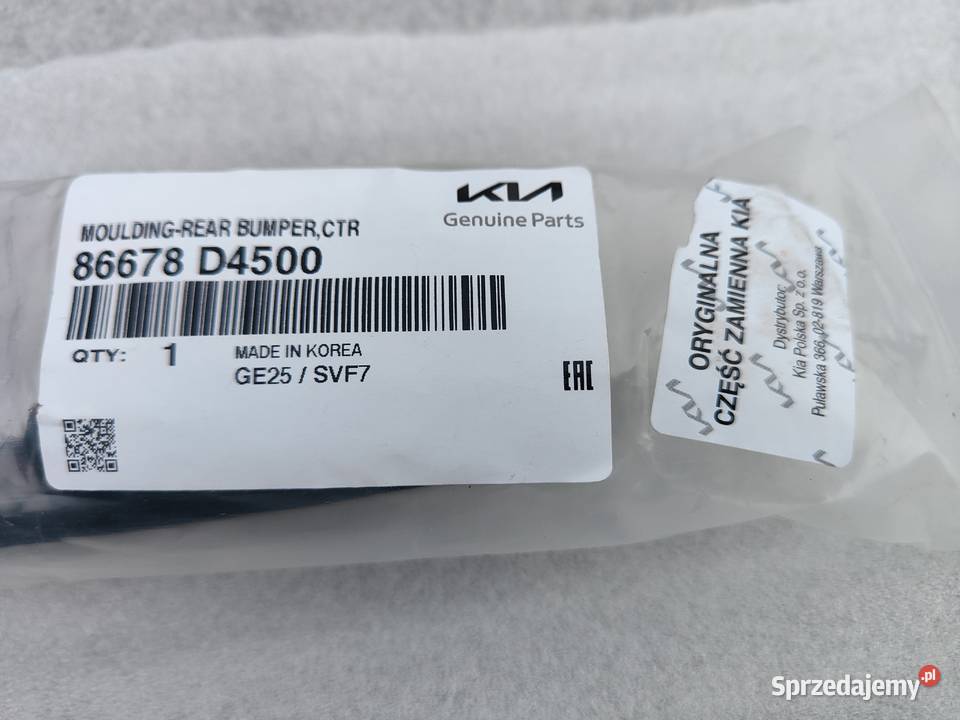 KRATKA ZDERZAKA KIA OPTIMA IV 86678D4500 NOWA osobowe sprzedam