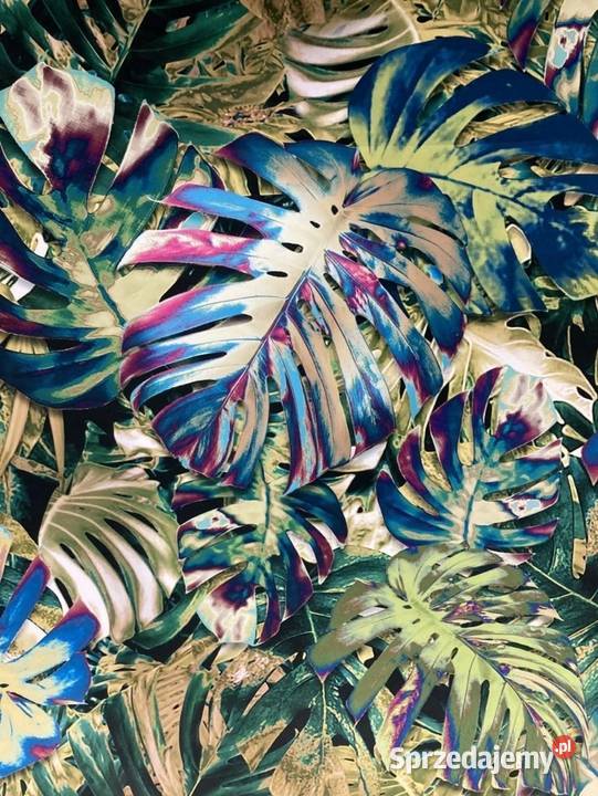 MonsteraD120 tkanina dekoracyjna obiciowa