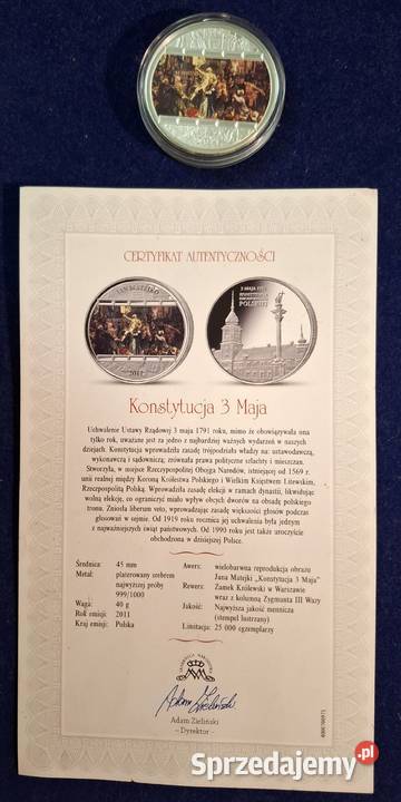 Numizmat Konstytucja 3go Maja Gliwice