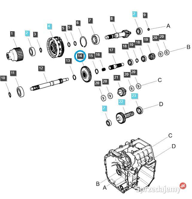Zębatka 35T PTOWOMTRG287 LS Tractor 40196988 Tajęcina