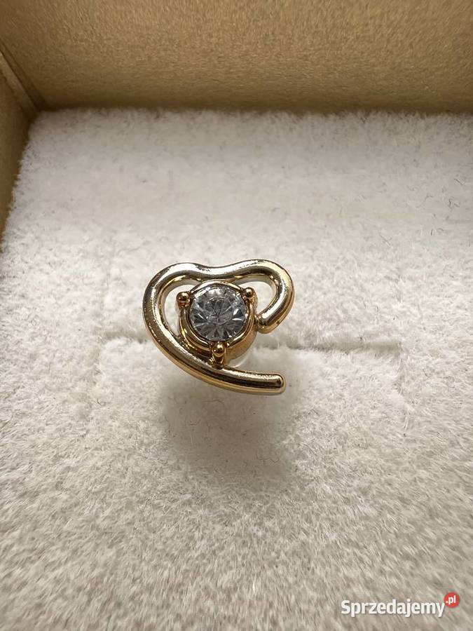 Kolczyk złoty z diamentem serce Jasło sprzedam