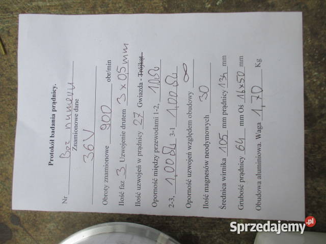 Prądnica na wiatrak 340W Starachowice