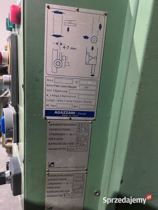 Piła taśmowa rozdzielcza AGAZZIANI 900 Produkcja małopolskie Juszczyn sprzedam
