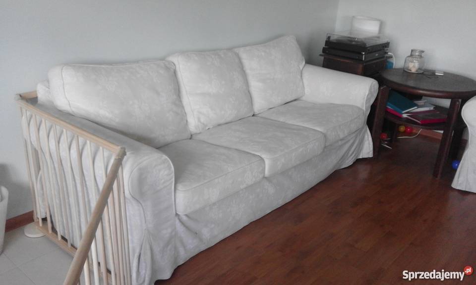 Sofa i fotel EKTORP Ikea 3osobowa nierozkładana Łóżka, wersalki i sofy Tanowo