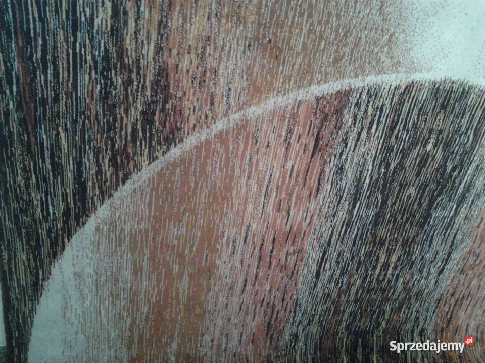 duży dywan vintage retro produkt polski odcienie brązowego Kraków