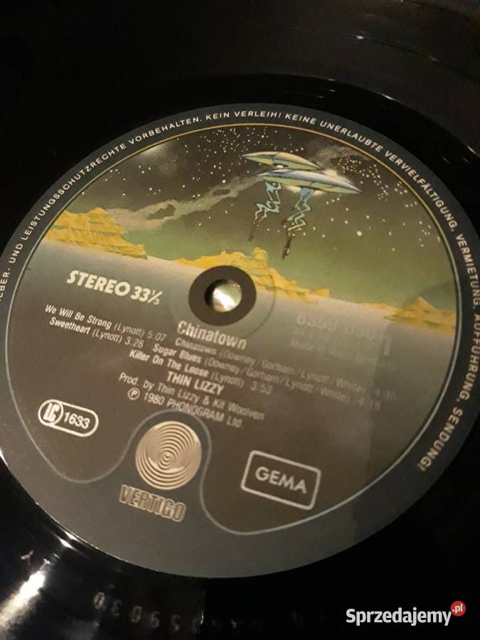 THIN LIZZY Chinatown Orginał Phonogram 1980 płyta winylowa podkarpackie