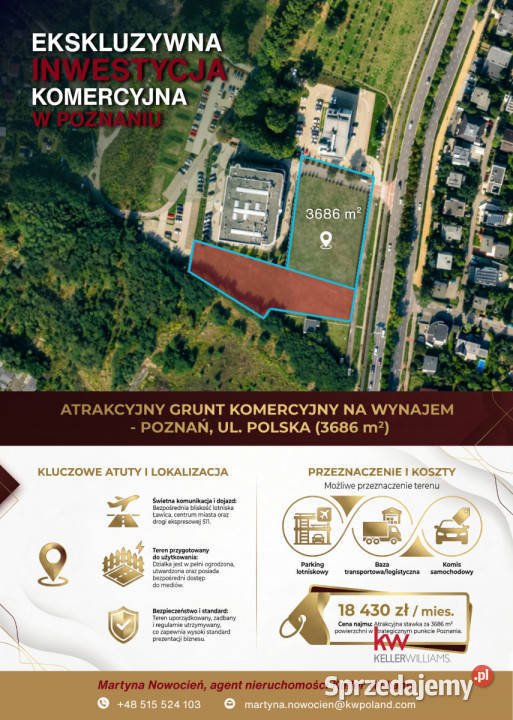 Działka 6600 metrów Poznań Wynajem