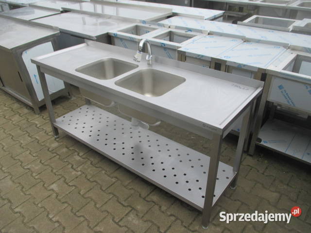 Zlew Gastronomiczny 2 Komorowy Z Półką 1806085 Ostrów Wielkopolski