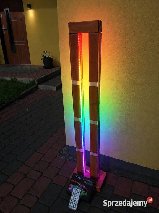 Lampa Drewniana LED RGB 110 Handmade Pilot Loft Lampy Gajewniki-Kolonia