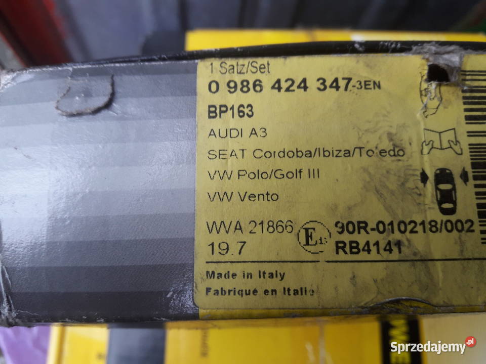 Bosha nowe klocki przednie audi a3golf4 golf 3 Ozorków sprzedam