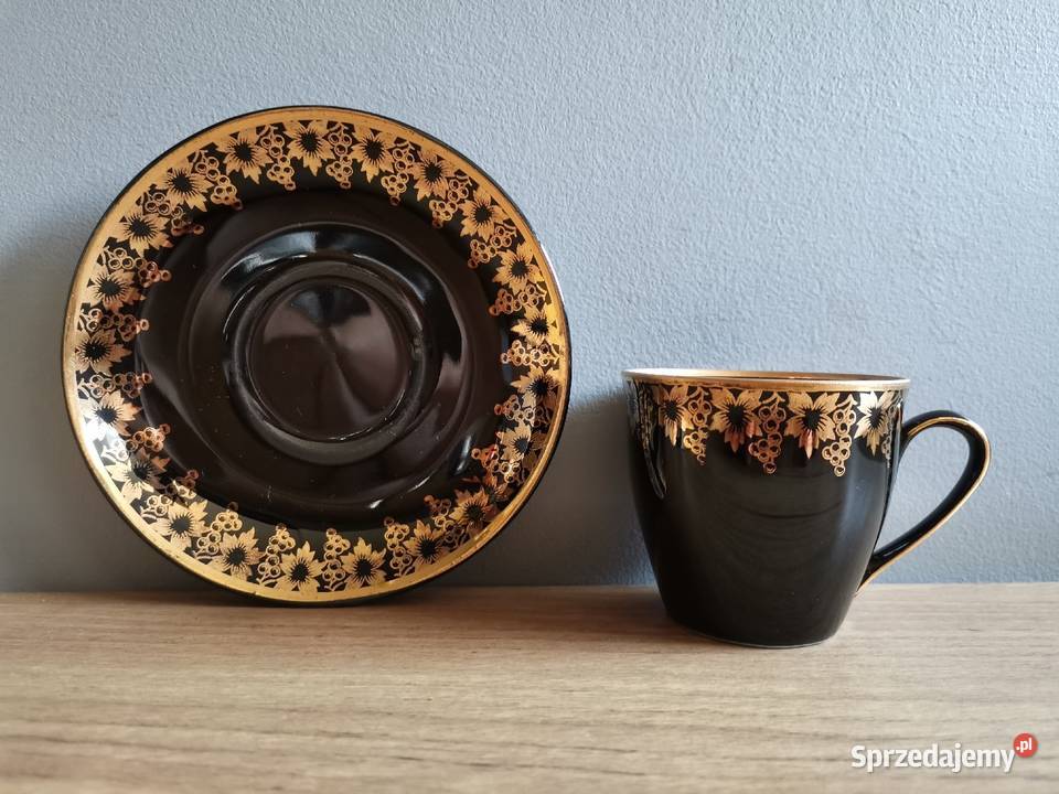 Stara filiżanka porcelana Tułowice design PRL Katowice