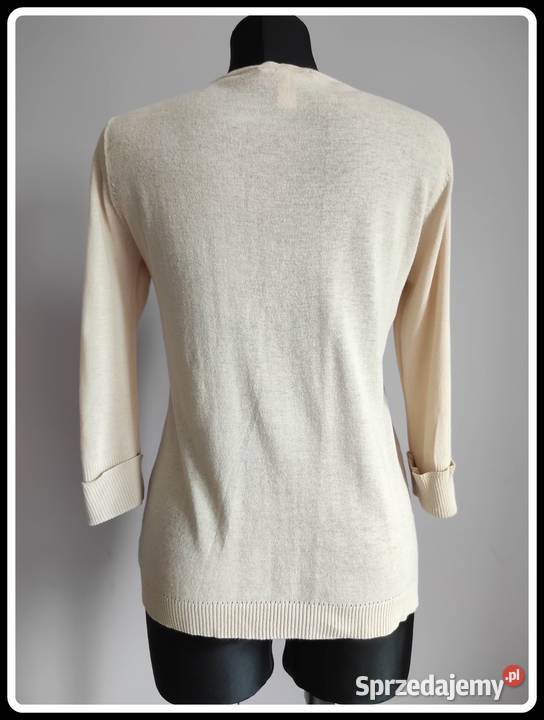 Mango Basic lekki kremowy sweterek na letnie Rozmiar 38(M) Płock