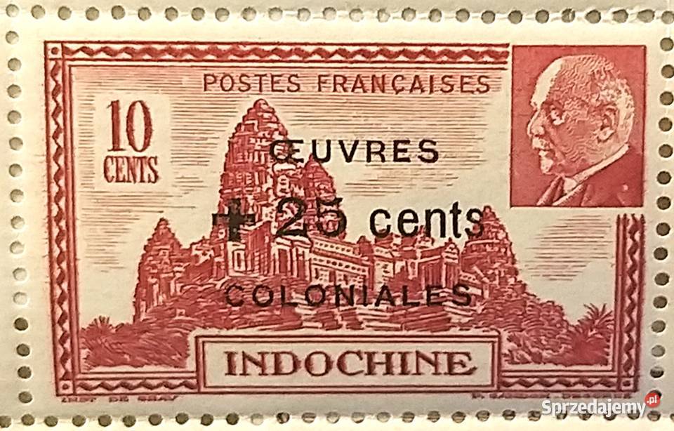 Znaczek kolonialny Indochiny Francuskie Angkor