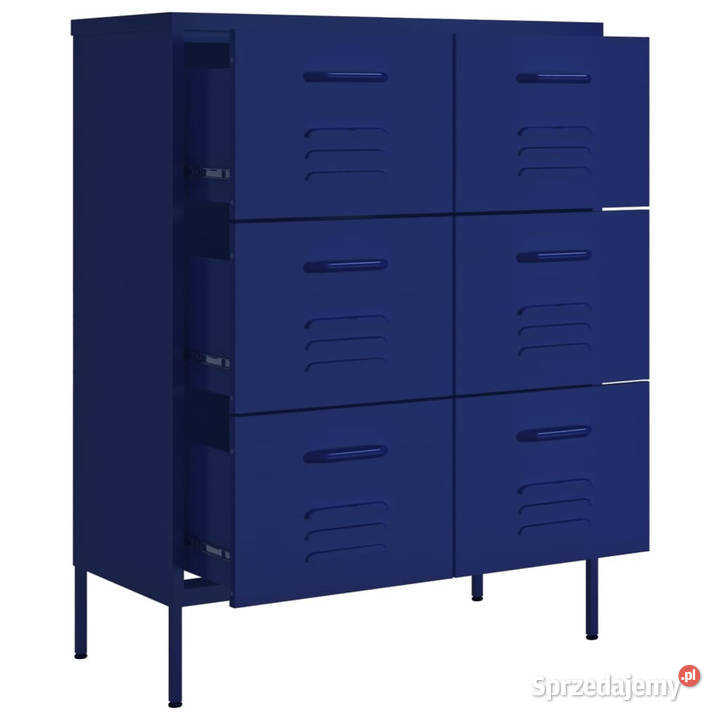 Szafka z szufladami granatowa 80x35x1015 stalowa Warszawa